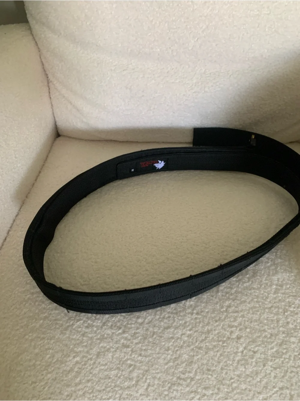 WOLF Black Tactical Web Belt with Metal Quick-Release Buckle